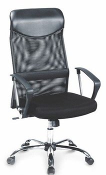 Кресло офисное Vire механизм Tilt, хромированный металл/мембранная ткань черный, сетка черный Halmar Польша