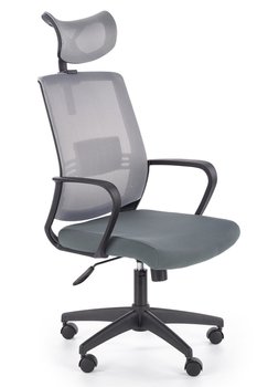 Кресло офисное Arsen механизм Tilt, металл черный/ткань, сетка серый Halmar Польша