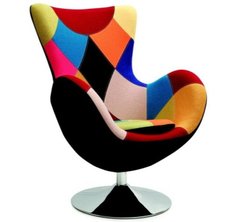 Мягкие кресла фото Кресло для отдыха в гостиную, спальню, кабинет Butterfly хромированная сталь/ткань разноцветный Halmar Польша - artos.in.ua