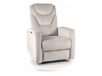 Крісло з оксамитовою оббивкою з спинкою KRONOS Signal - світло-сірий Bluvel 03 Польща