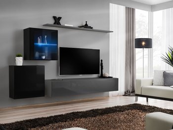 Комплект мебели в гостиную ASM Switch XV 27 ZG SW 15 Черный/Графит из Польши