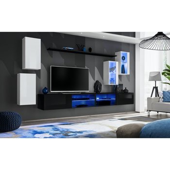 Комплект мебели в гостиную ASM Switch XXV 26 ZW WS 25 Черный матовый/Белый глянцевый из Польши
