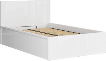 Ліжко BRW Tetrix 120&times;200 з основою та підйомним коробом &mdash; Білий глянець фото - artos.in.ua