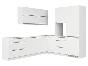 Кухня модульна кутова BRW Iris K10-FB_NAR3_BBL-BAL/BISM, білий супер мат, альпійський білий фото - artos.in.ua