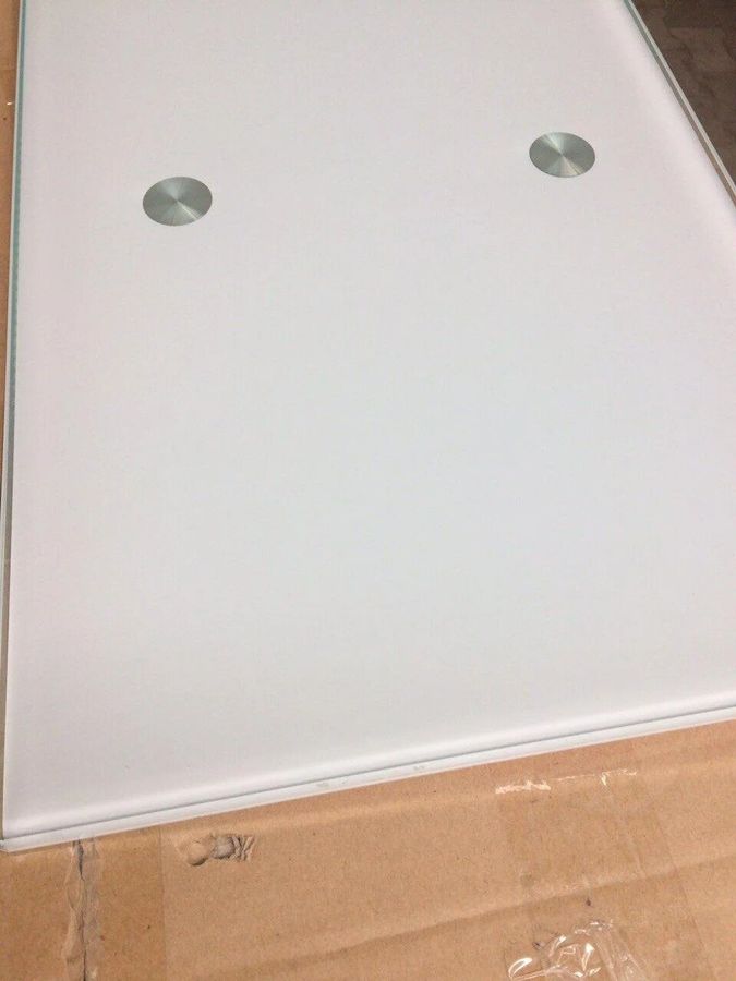 Стеклянный стол GD-018 SIGNAL 110-170x74 на кухню раскладной белый цвет Польша