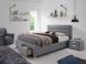 Розсувне ліжко з ящиками Ines SIGNAL 160x200 із сірої тканини в стилі хай-тек Польща