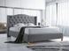 Кровать 2х спальная с мягким изголовьем Aspen SIGNAL 140x200 серая ткань велюр Польша