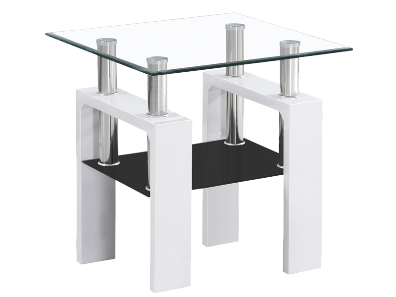 Журнальный столик LISA D 60x60 SIGNAL Белый/Черный