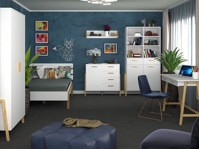 Письмовий стіл VMV Holding Belle 2S/120, білий фото - artos.in.ua