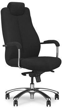 Крісло для кабінету Sonata XXL механізм Мультиблок, сталь алюміній / тканина чорний Halmar Польща