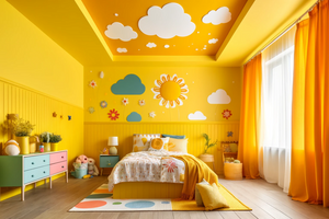 Цветной потолок: 12 примеров для интерьера