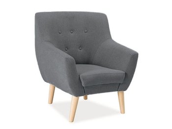 Удобное мягкое кресло диван на деревянных ножках Nordic SIGNAL серый Польша
