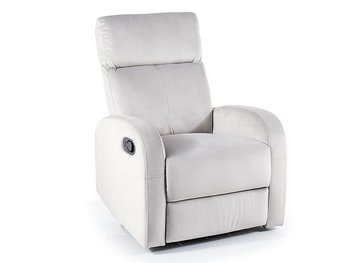 Складное кресло с бархатной обивкой OLIMP- светло-серый Bluvel 03 Польша