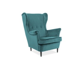 Зручне крісло для відпочинку Lord SIGNAL бірюзовий відтінок тканини Польща