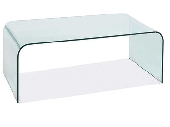 Скляний вигнутий столик Priam A SIGNAL прозорий у вітальню Польща