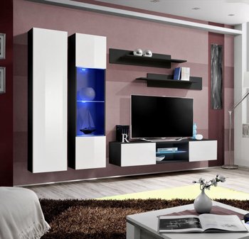 Комплект мебели в гостиную ASM FLY O 23 ZW FY O5 Черный матовый/Белый глянцевый из Польши