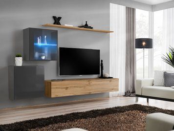 Комплект меблів у вітальню ASM Switch XV GWT SW 15, графіт, дуб Wotan фото - artos.in.ua