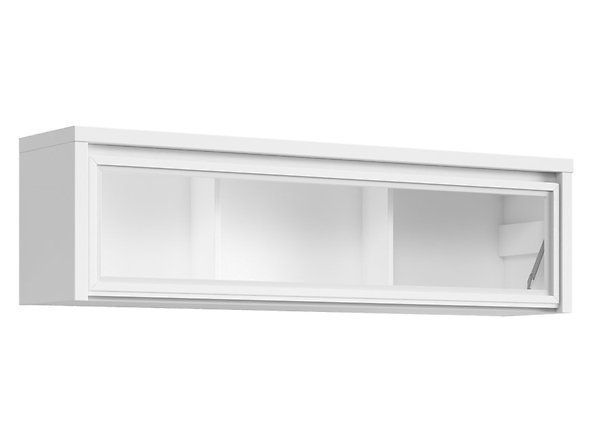 Вітрина BRW Kaspian S128-SFW1W / 140-BI / BIM, білий / білий мат, фото - artos.in.ua