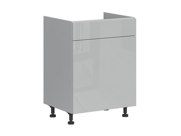Нижня кухонна тумба BRW Top Line K10-TV_DKS_60 / 82_SMB / B-SZG / SP, сірий глянець / сірий гренола, фото - artos.in.ua