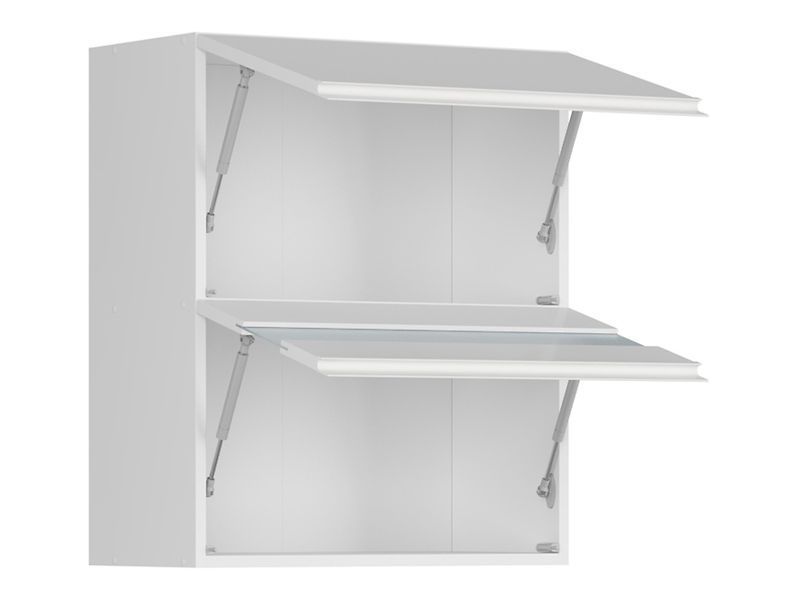 Витрина кухонная навесная с откидным фасадом BRW Sole 60&times;72 &mdash; Альпийский белый / Белый глянец фото - artos.in.ua