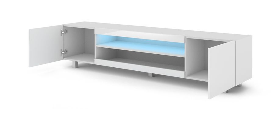 Тумба для вітальні KATE 189 білий мат/білий глянець BIM FURNITURE фото - artos.in.ua