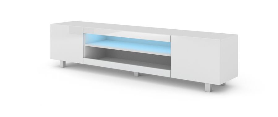 Тумба для вітальні KATE 189 білий мат/білий глянець BIM FURNITURE фото - artos.in.ua