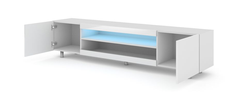 Тумба для вітальні KATE 189 білий мат/білий глянець BIM FURNITURE фото - artos.in.ua