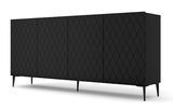 Комод в гостиную Diuna 192 черный мат, черные ножки BIM FURNITURE фото - artos.in.ua