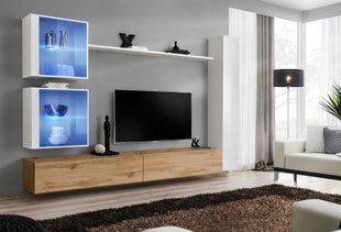 Комплект меблів у вітальню ASM Switch XVIII WWT SW 18, білий, дуб Wotan фото - artos.in.ua