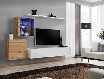 Комплект мебели в гостиную ASM Switch XV WTW SW 15 Дуб Вотан/Дуб Вотан/Белый матовый из Польши