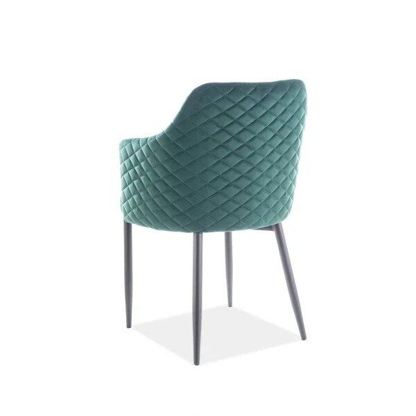 Кухонный стул ASTOR SIGNAL зелёный велюр на металлических ножках Польша