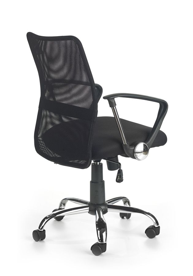 Крісло офісне Tony механізм Tilt, хромований метал / мембранна тканина чорний, сітка червоний Halmar Польща