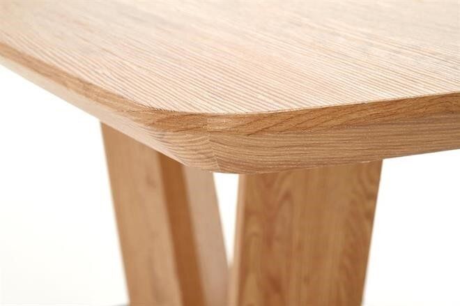 Раскладной обеденный стол BLACKY золотой дуб из МДФ фото - artos.in.ua