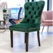 Кухонное кресло Signal August Velvet с бархатной обивкой зеленого цвета в стиле модерн Польша