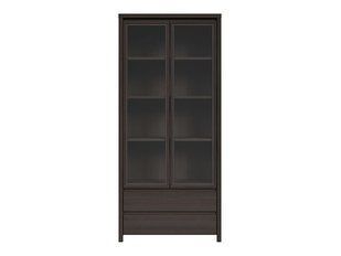 Вітрина BRW Kaspian S128-REG2W2S-WE / WE, венге, фото - artos.in.ua