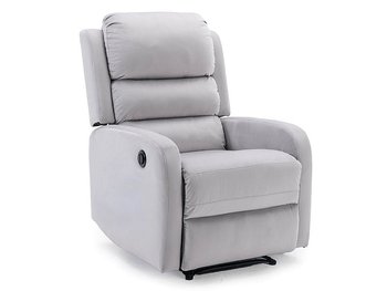 Крісло з оксамитовою оббивкою з відкидною спинкою PEGAZ Signal - світло-сірий Bluvel 03 Польща