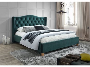 Сучасне двоспальне ліжко Aspen SIGNAL 180x200 зелений велюр Польща