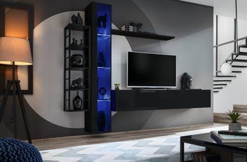 Комплект мебели в гостиную ASM Switch Met VII 27 ZZ SWM 7, черный фото - artos.in.ua