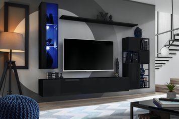 Комплект меблів у вітальню ASM Switch Met II 27 ZZ SWM 2, чорний фото - artos.in.ua