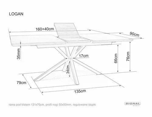 Обідній стіл Logan Ceramic Signal 160&times;90&times;75, білий матовий, МДФ + кераміка фото - artos.in.ua