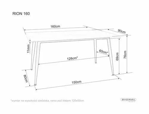Обеденный стол Rion Signal 160&times;90&times;76, серый глянец, керамика фото - artos.in.ua