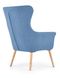 Фото 8: Крісло для відпочинку в вітальню, спальню Cotto натуральне дерево / тканину синій Halmar Польща - artos.in.ua