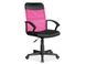 Офісне крісло з підлокітниками Q-702 SIGNAL рожеве, на коліщатках.
