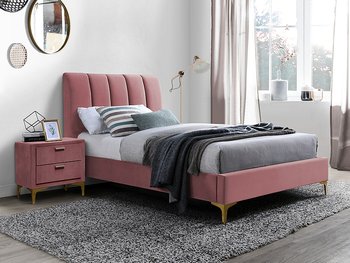 Ліжко Mirage Велюр 90X200 антикварний колір рожевий / золотий мітчик. 185 Signal Польща