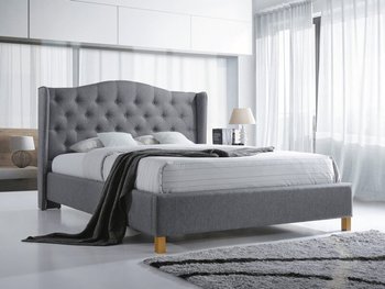 Ліжко 2х спальне Aspen SIGNAL 180x200 сірий велюр у стилі хай-тек Польща