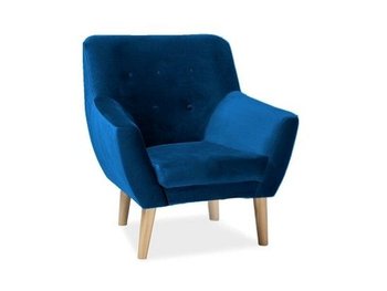 Мягкое кресло диван удобное на ножках Nordic SIGNAL синий Польша