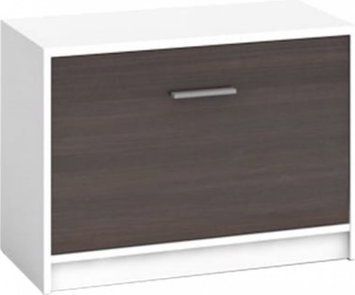Тумба для обуви BRW Nepo Plus S435-SFK1K-BI/WE, белый, венге фото - artos.in.ua