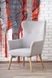 Кресло для отдыха в гостиную, спальню Cotto натуральное дерево/ткань светло-серый Halmar Польша