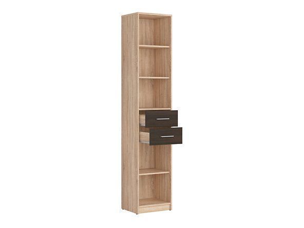 Стеллаж BRW Nepo Plus S435-REG2S/40-DSO/WE, дуб Сонома/венге, из Польши фото - artos.in.ua