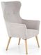 Кресло для отдыха в гостиную, спальню Cotto натуральное дерево/ткань светло-серый Halmar Польша